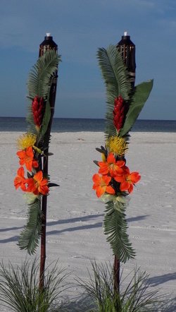 Tropical Island Floral Tiki Decorations