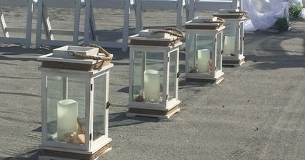 Wood Lanterns Decorated